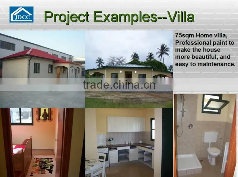 economic modern prefab steel villa