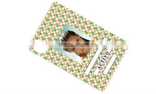 2014 SGS approved 85.5*54*0.76mm standard size staff ID card