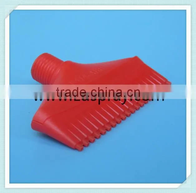 1/4" male thread red color ABS wind jet air spray nozzle with 20pcs holes