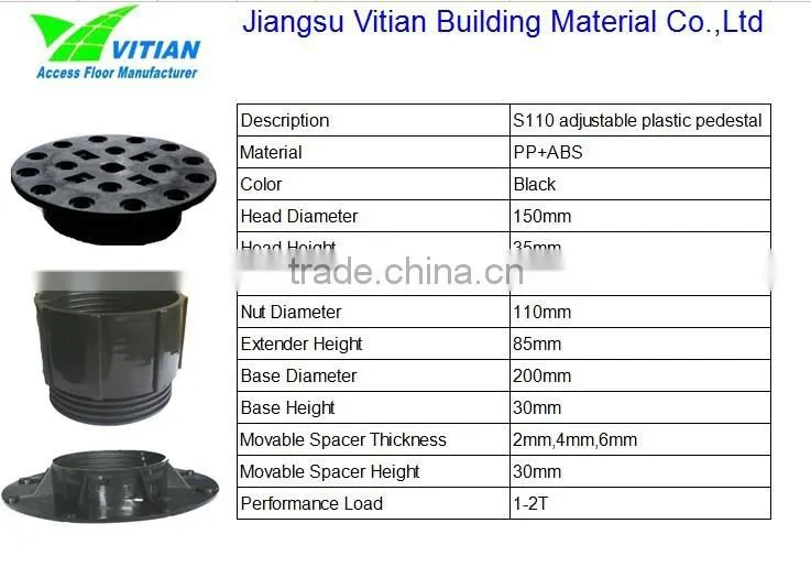 self-leveling adjustable pedestal