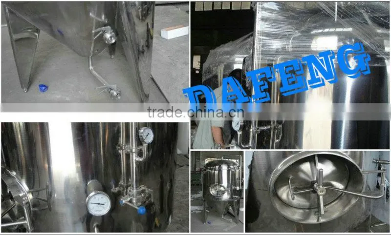 stainless steel jacket conical beer fermentation tanks