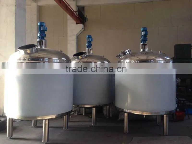 Stainless steel 304 316L ice cream electric heating jacket mixing tank