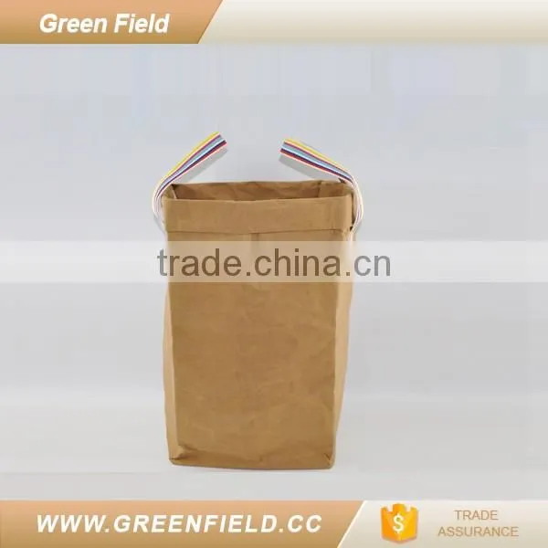 eco-friendly washable kraft sack paper household storage bag
