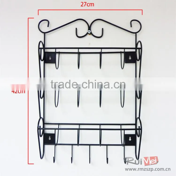 Solid metal modern wall envelope display rack