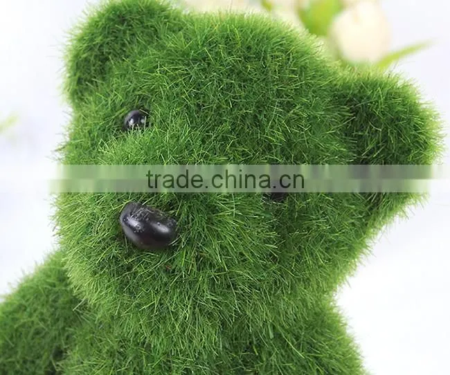 Miniascape decoration little bear artificial flocking toys