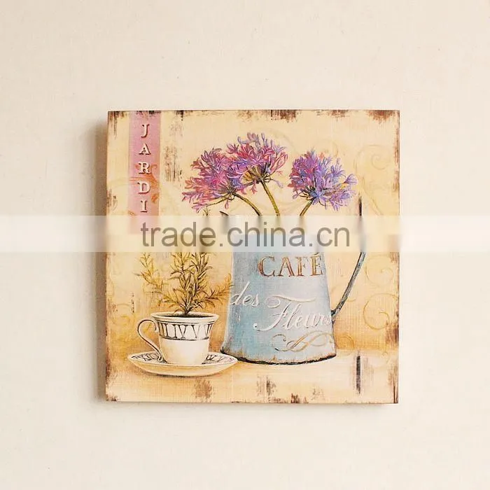 Personalized Wooden Painting UV printing on wood Wooden Poster Card for Home Decoration Wooden Digital Printing Coaster