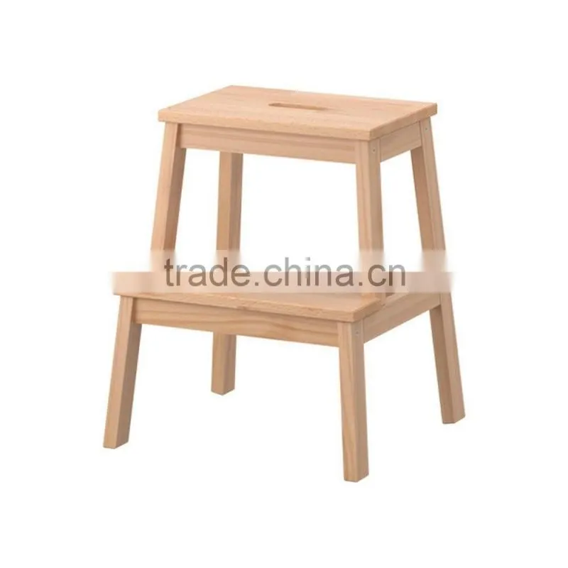 Home Indoor Solidwood Step Stool Beech wood 2 tier ladder step
