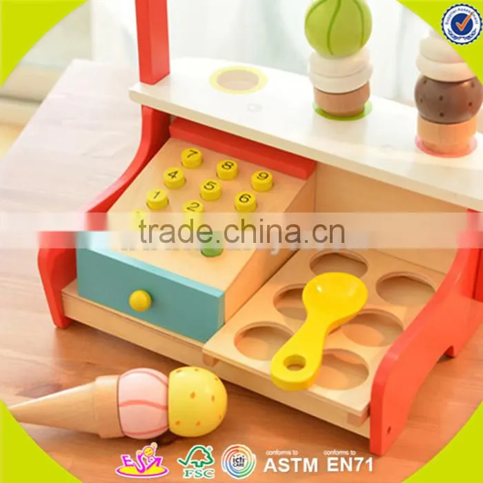 wholesale baby wooden Ice -cream shop toy,beautiful Ice -cream shop toy, top fashion wooden Ice -cream shop toy W10A022