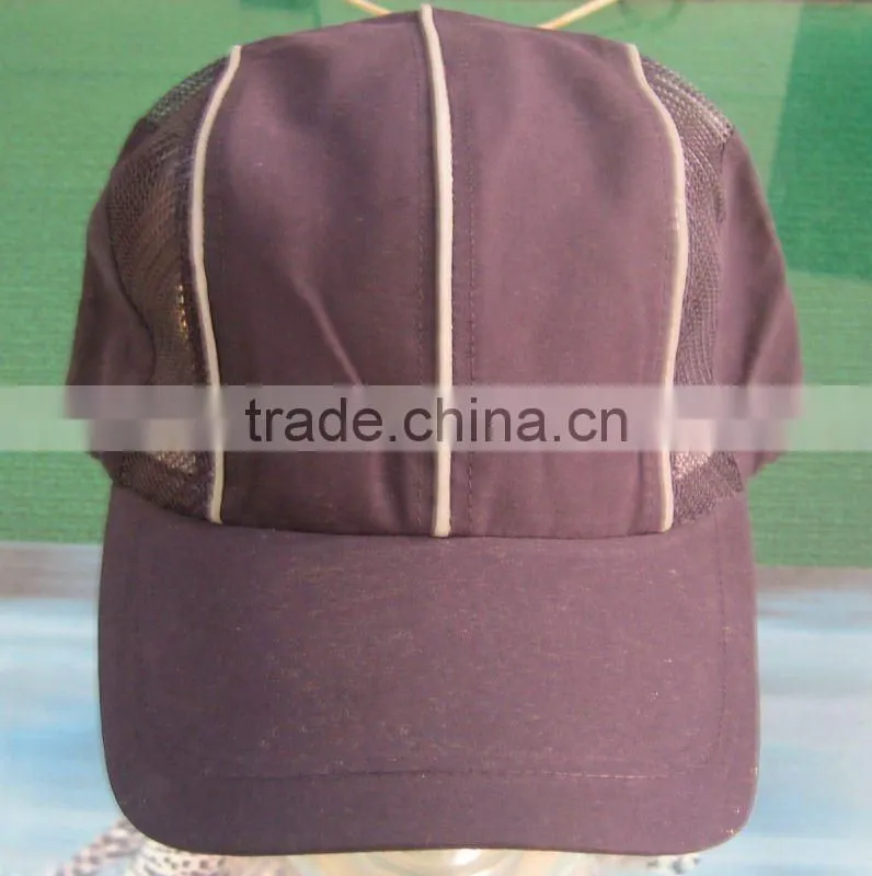 microfiber sports mesh running cap with metal buckle