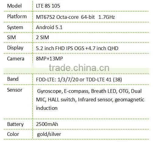 LTE8S105 Dual screen mobile phone wholesale