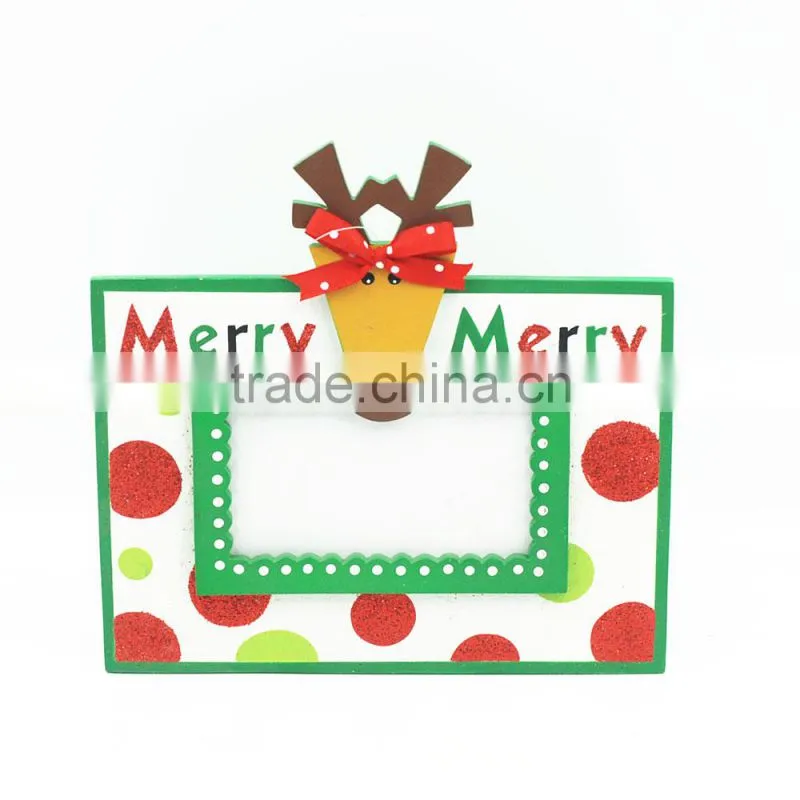 Good sale 2017 christmas deer baby custom wood photo frame