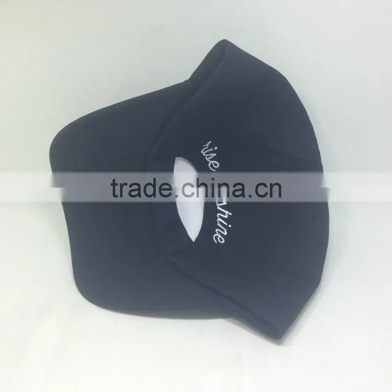 5 Panel Cap With Custom Embroidery Patch Black Hat