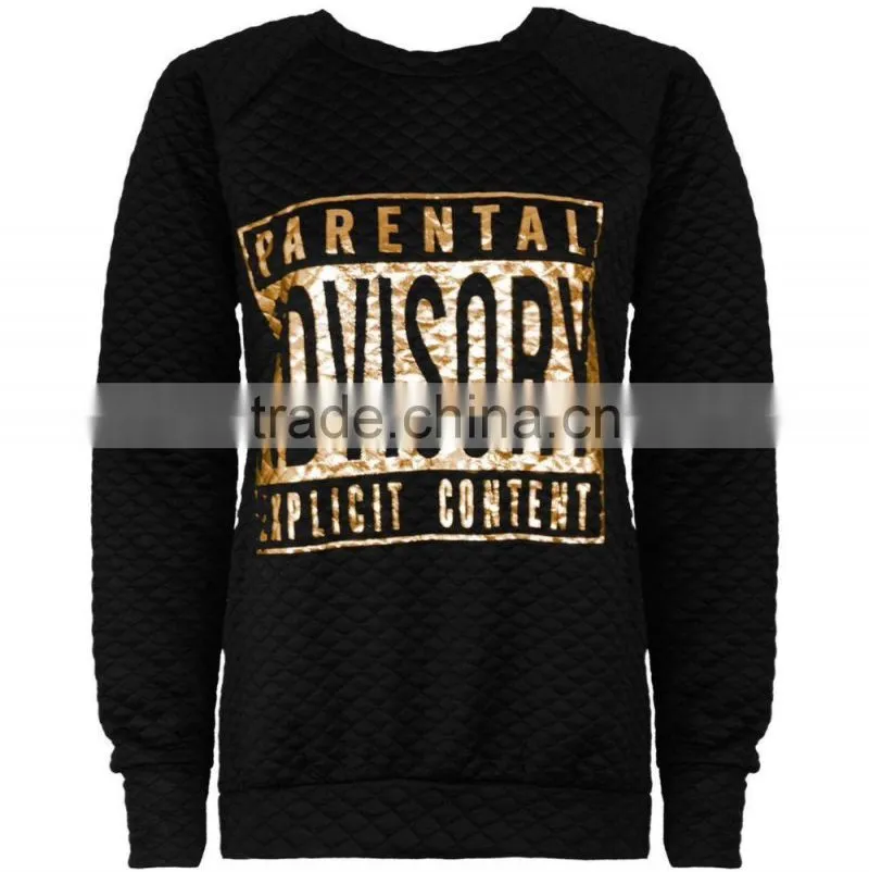 LADIES QUILTED PARENTAL WOMENS SWEATSHIRT TRACKSUIT
