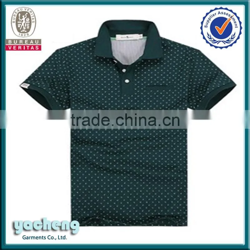 fashion custom collar print men polo t-shirt