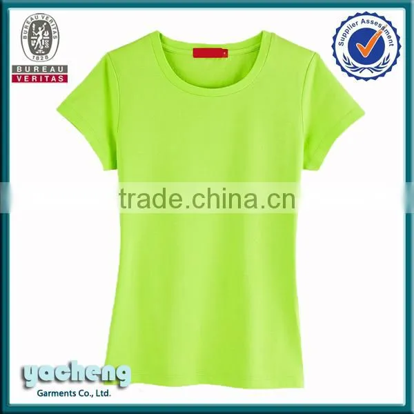 Basic tshirt round neck cheapest cotton pink plain t-shirts