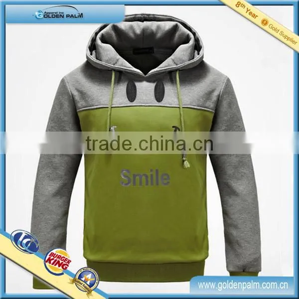 Mens cotton polyester printed hooded jumper