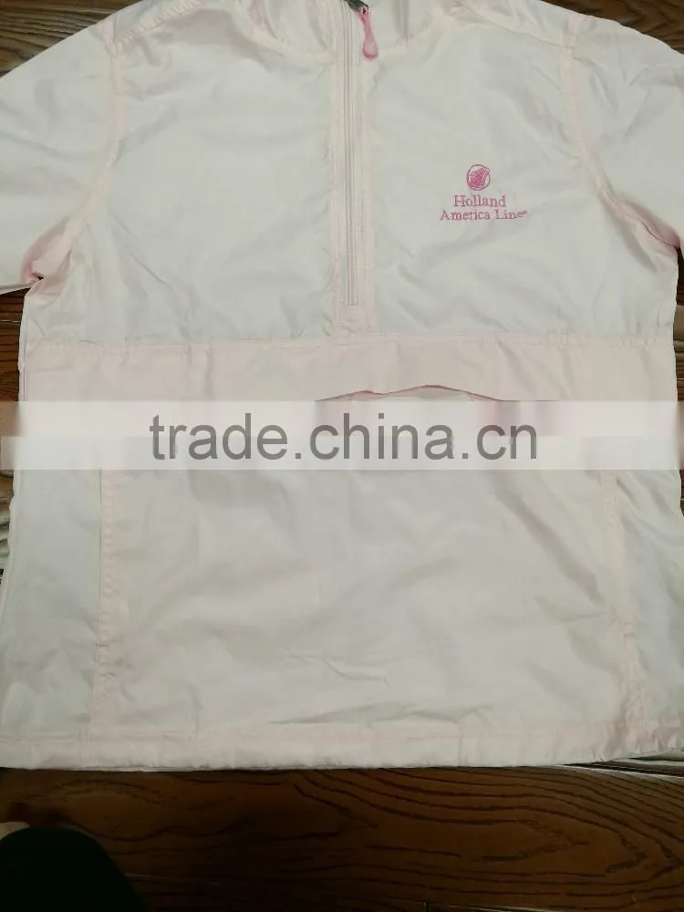 2017 wholesale hot selling Poly Pongee mens womens rain jacket