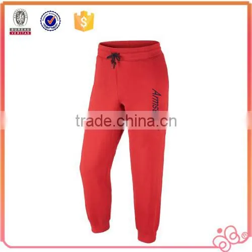 Men's Printed Jogger pants plain color cheap price EMB fleece pants