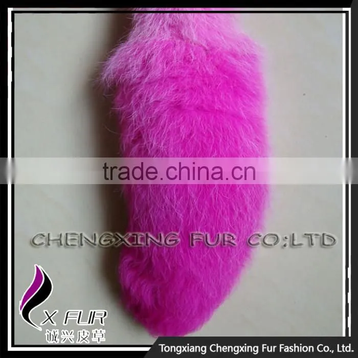 CX-R-25C Wholesale Good Quality Cute Custom Dyed Fox Tails Keychain