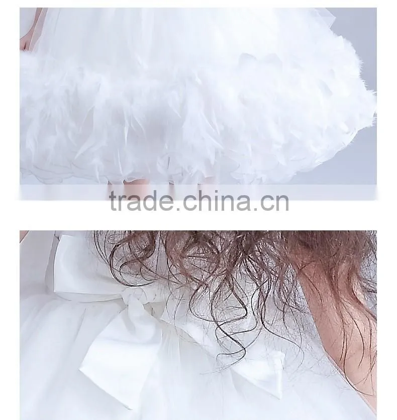 Pink Flowers Girl Dresses With Rhinestone Angel Dress