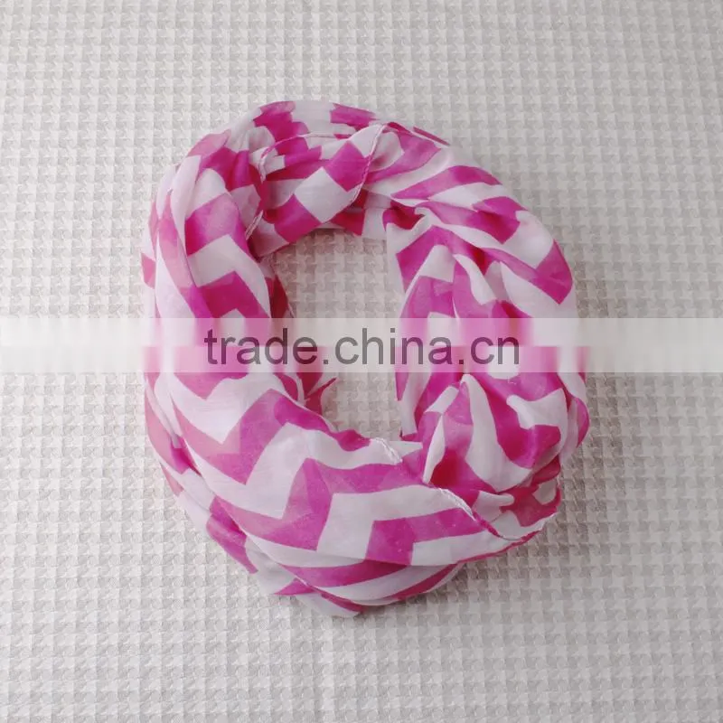 Red chevron cotton scarf women winter scarf