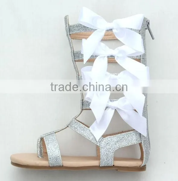 Hot selling summer roman sandal fanshion genuine leather shoes