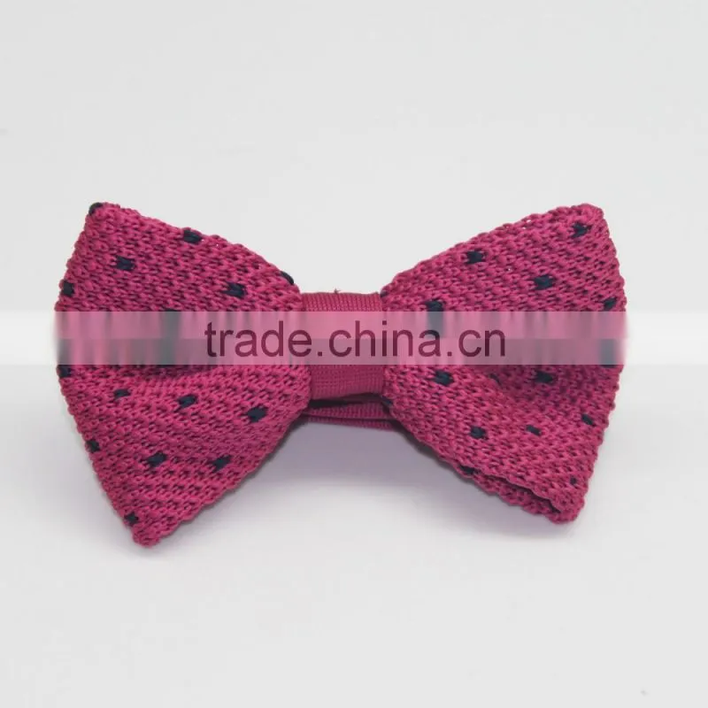 Top Popular Design Solid Color Knitted Bow Tie For Good Dress Accessories