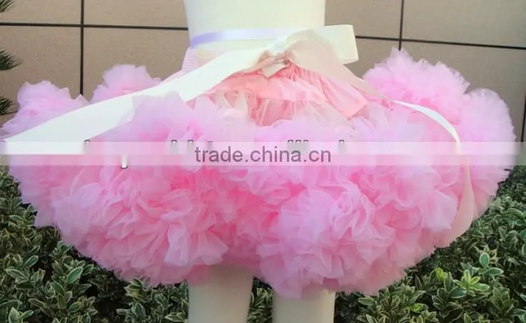 Wholesale Super Fluffy Girls Party Dance hot pink Pettiskirts Ballet Girls Ruffled Tutu Fluffy Chiffon Soft Summer Pettiskirts