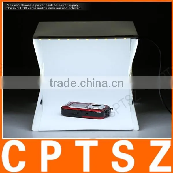 Folding Foldable Portable Mini Photography LED Lightbox Studio for iPhone Samsang LG HTC Smartphone Digital or DSLR Camera
