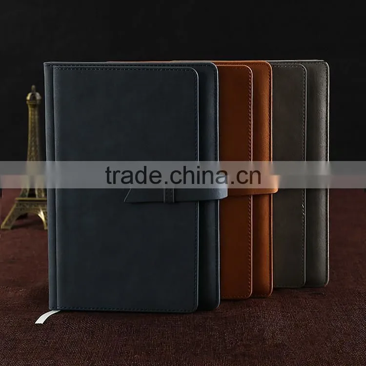 wholesale A6 PU cover custom printing logo office business notebook