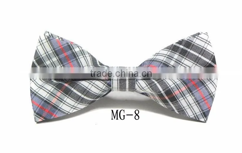 Cotton Checkered Children Kid Boy Toddler Baby Child Pre Tied Neck Bow Tie