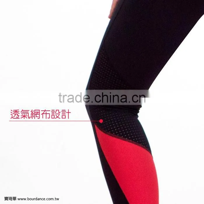 Gym wear color block mesh women yoga long leggings