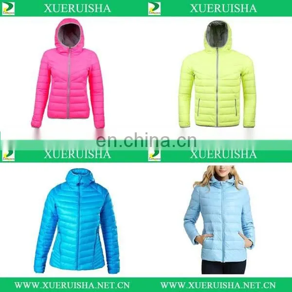washable woman standard size down jacket for winter