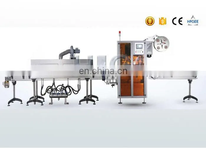 new hot sale Automatic tea bag packing sleeve labeling pet bottle shrink wrapping machine HTB - 100Model