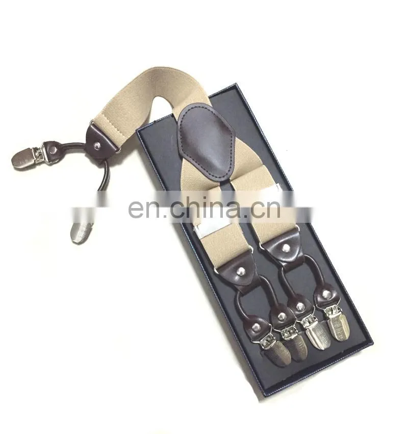 Wholesale fashion high quality men's colorful suspenders