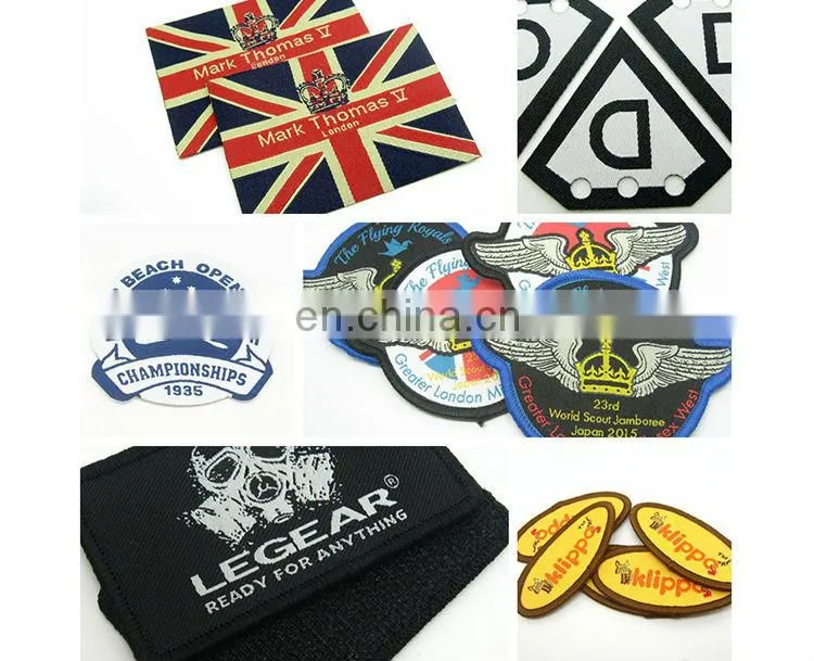 Custom Brand Logo Fabric Woven Patch/Badges For Islamic School Uniforms