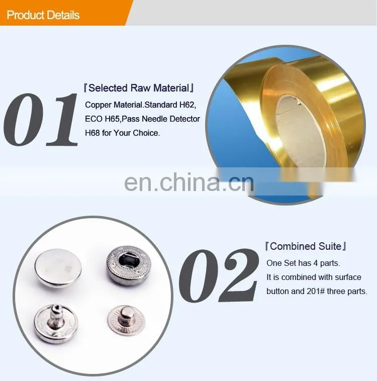 Four parts Metal Spring Snap Button BM10141