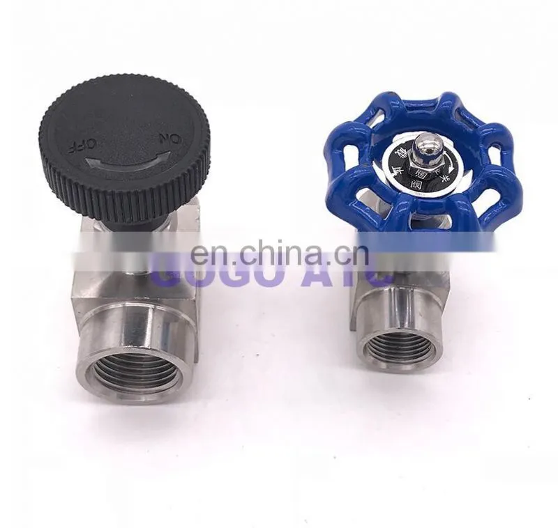 1/8" 1/4" 3/8" 1/2" BSP Equal female Thread SS 304 Stainless Steel Flow Control shut off Needle Valve
