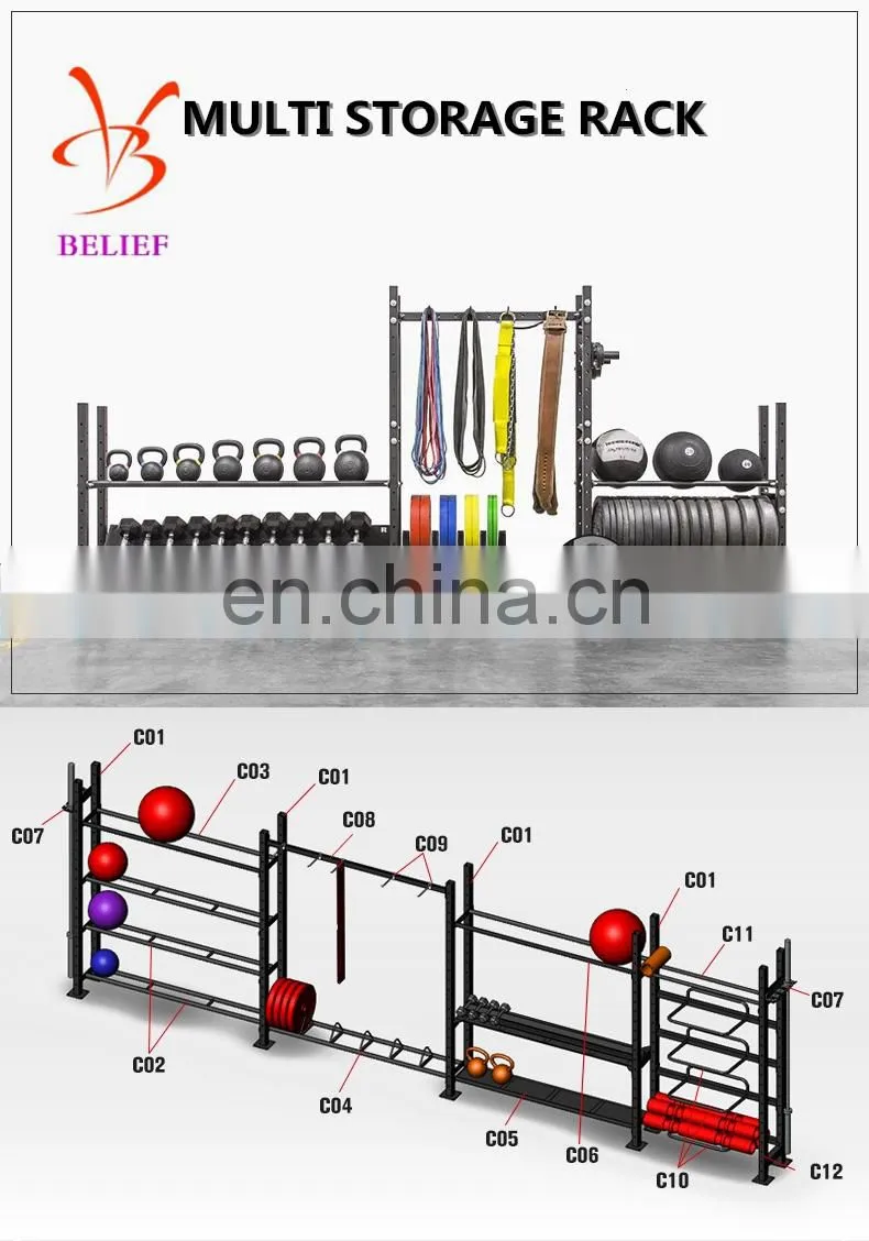 BL3-772 Gym Equipment Multi Steel Storage Rack