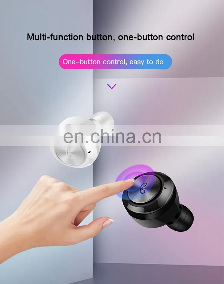 Promotional 2021 Wireless Headphones Stereo 5.0 Bluetooth Mini Earphone In-ear TWS Earbuds for Phone