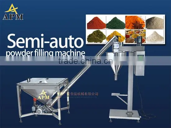 Semi-auto powder measuring and filling machine