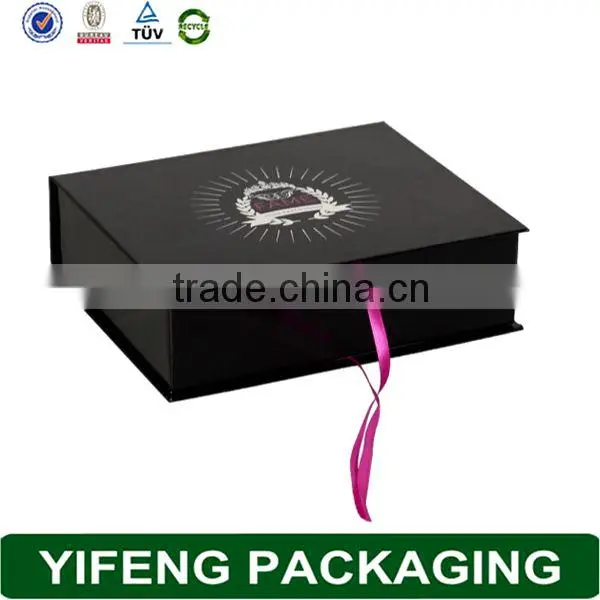 Luxury Design Paper Packaging Human Hair Boxes With Ribbon