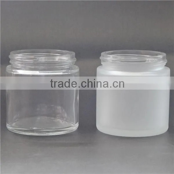 100ml square glass cosmetic cream jar
