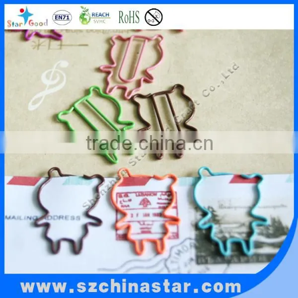 Plastic box with shapes steel wire plated Ni paper clip