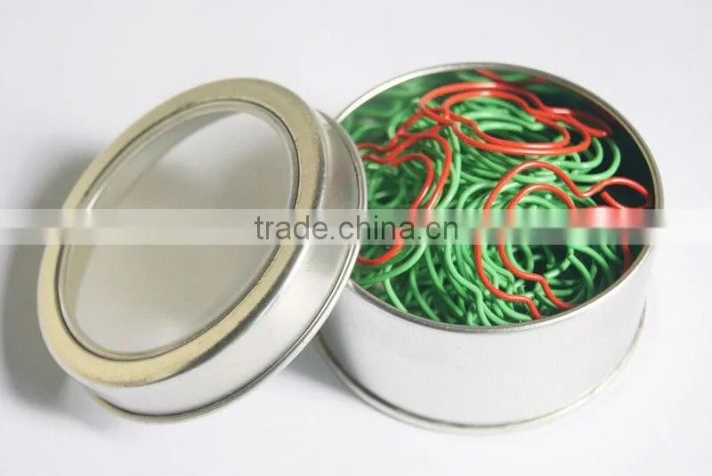 High quality Apple paper clips in tin box