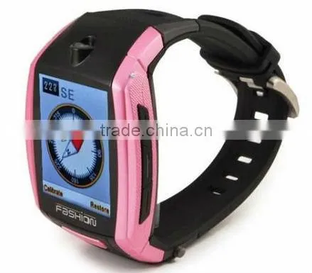 F6 watch mobile phone with leather wrist band