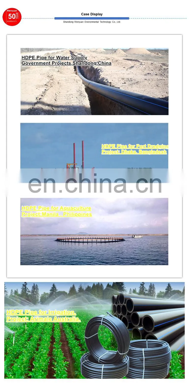PN4-20 Plastic Dredging Pipe with Floats for Sale HDPE Pipe