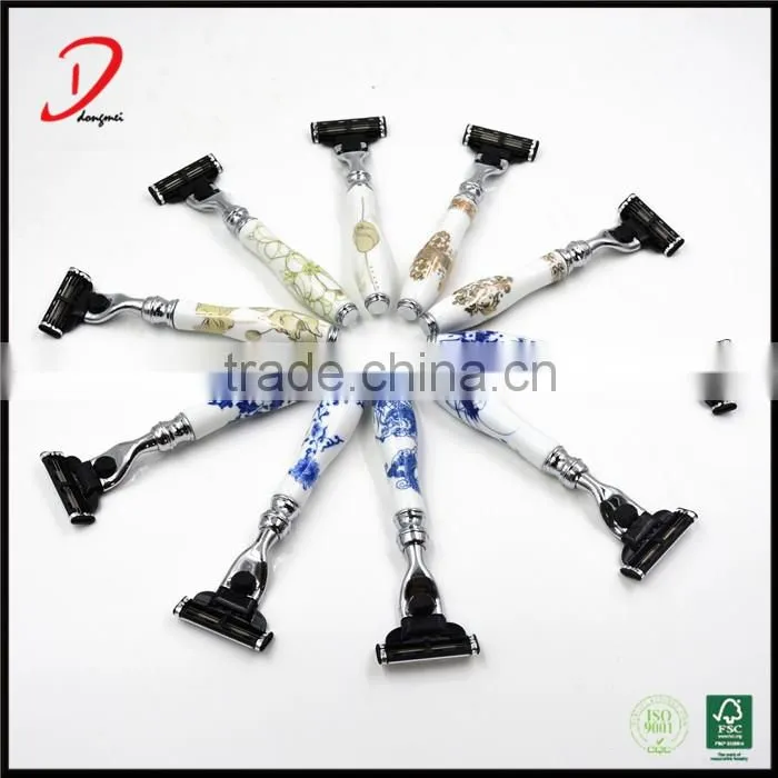 New arrival removable Chinese style mach 3 blades ceramic shaving razors