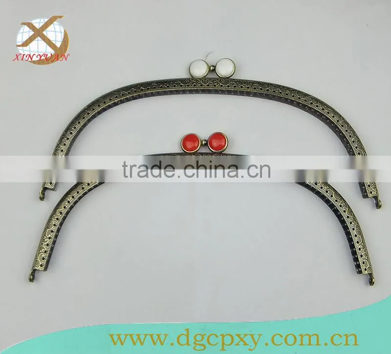 metal frame for big bags with coins gems