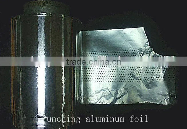 Punching aluminium foil Small circular aperture